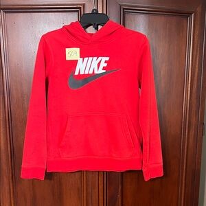 Nike Kids Bright Red Hoodie Size Large